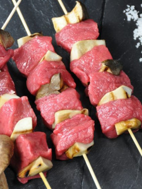 Brochettes de boeuf nature