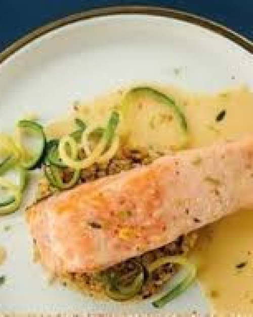 pavé de saumon sauce chablis 