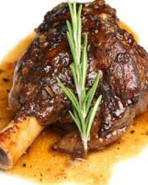 Agneau confit à la crème d'ail