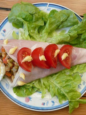 Cornet de jambon blanc/macédoine