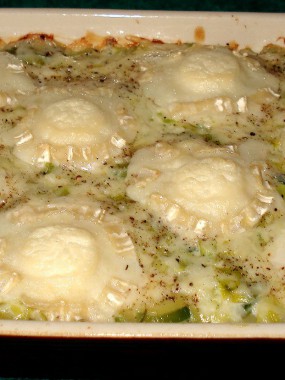 gratin de chèvre aux poireaux 